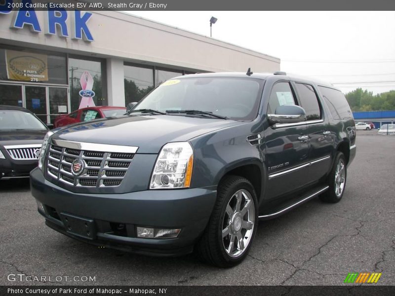 Stealth Gray / Ebony 2008 Cadillac Escalade ESV AWD