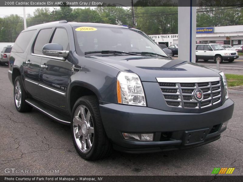 Stealth Gray / Ebony 2008 Cadillac Escalade ESV AWD