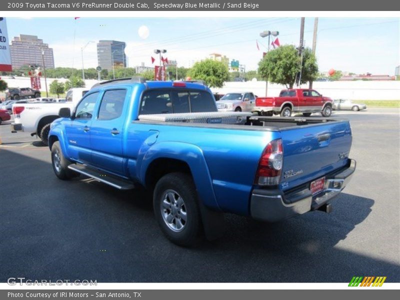 Speedway Blue Metallic / Sand Beige 2009 Toyota Tacoma V6 PreRunner Double Cab