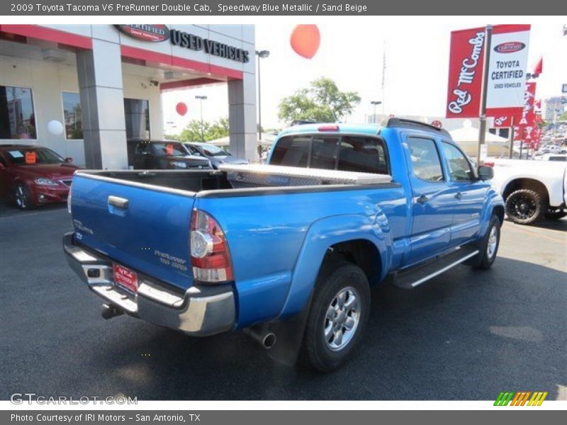 Speedway Blue Metallic / Sand Beige 2009 Toyota Tacoma V6 PreRunner Double Cab