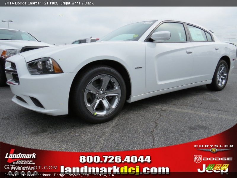 Bright White / Black 2014 Dodge Charger R/T Plus