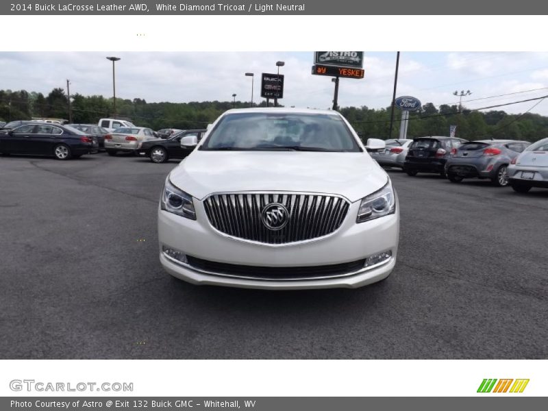 White Diamond Tricoat / Light Neutral 2014 Buick LaCrosse Leather AWD