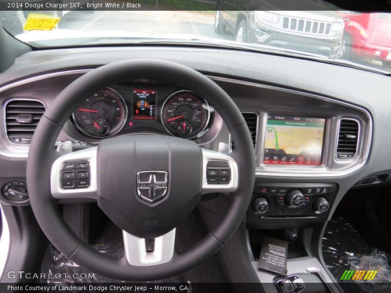 Bright White / Black 2014 Dodge Charger SXT