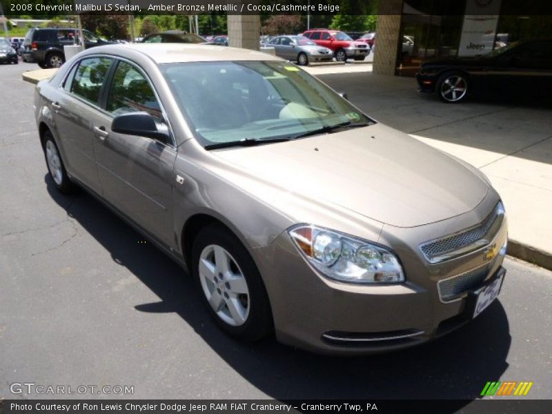 Amber Bronze Metallic / Cocoa/Cashmere Beige 2008 Chevrolet Malibu LS Sedan