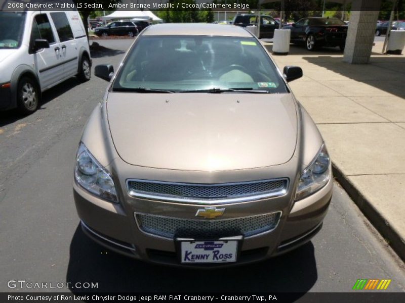 Amber Bronze Metallic / Cocoa/Cashmere Beige 2008 Chevrolet Malibu LS Sedan