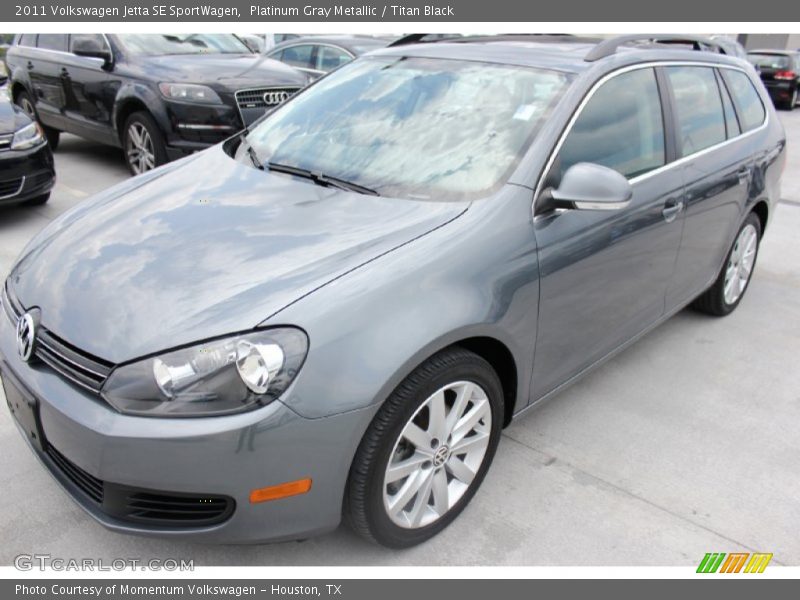 Platinum Gray Metallic / Titan Black 2011 Volkswagen Jetta SE SportWagen