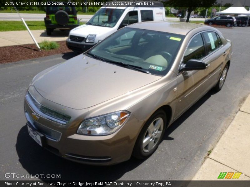 Amber Bronze Metallic / Cocoa/Cashmere Beige 2008 Chevrolet Malibu LS Sedan