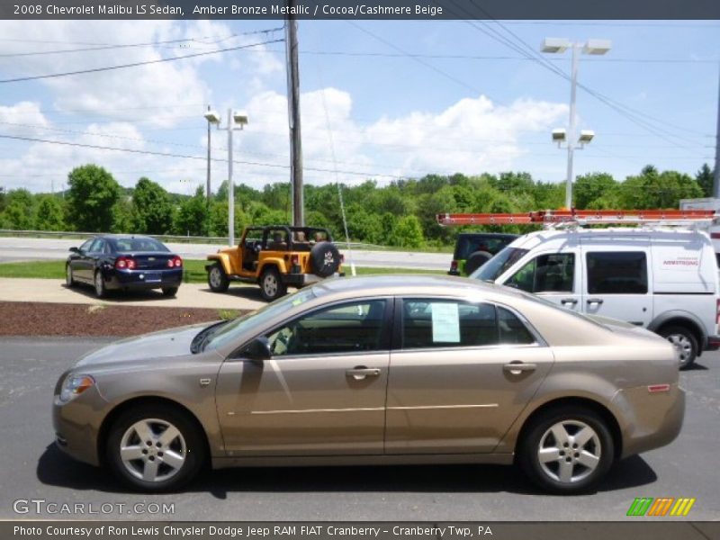 Amber Bronze Metallic / Cocoa/Cashmere Beige 2008 Chevrolet Malibu LS Sedan
