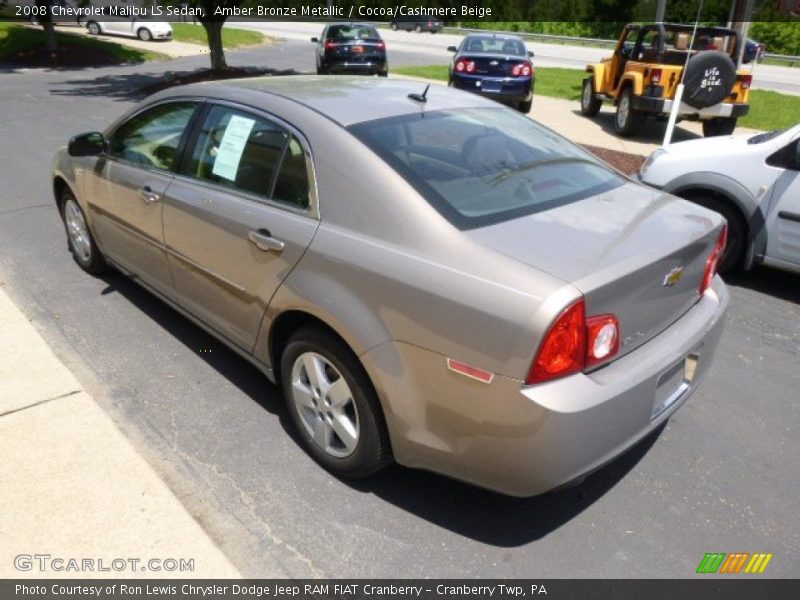 Amber Bronze Metallic / Cocoa/Cashmere Beige 2008 Chevrolet Malibu LS Sedan