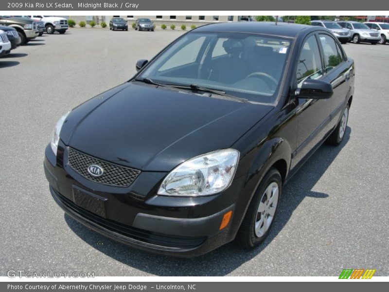 Midnight Black / Gray 2009 Kia Rio LX Sedan