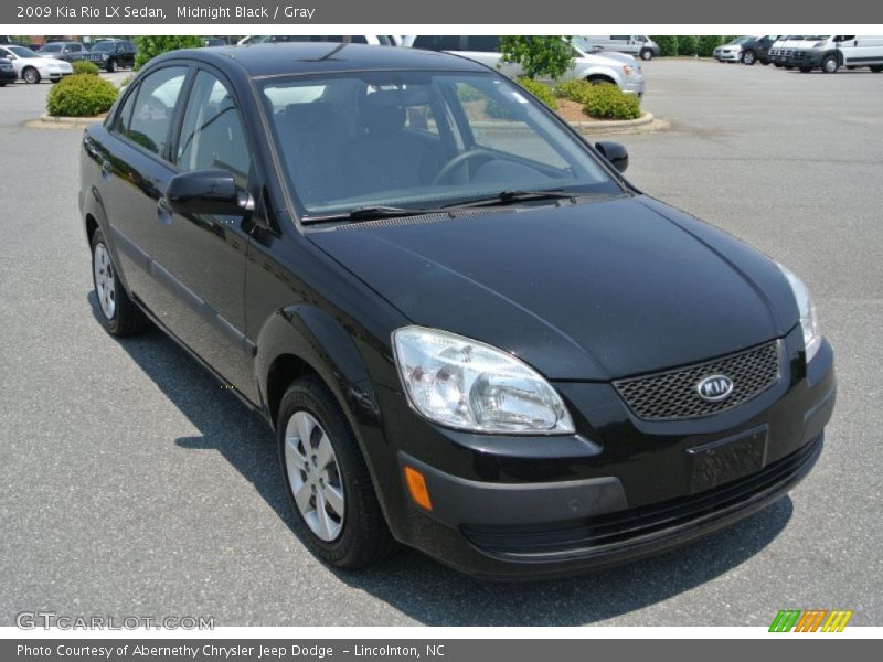 Midnight Black / Gray 2009 Kia Rio LX Sedan