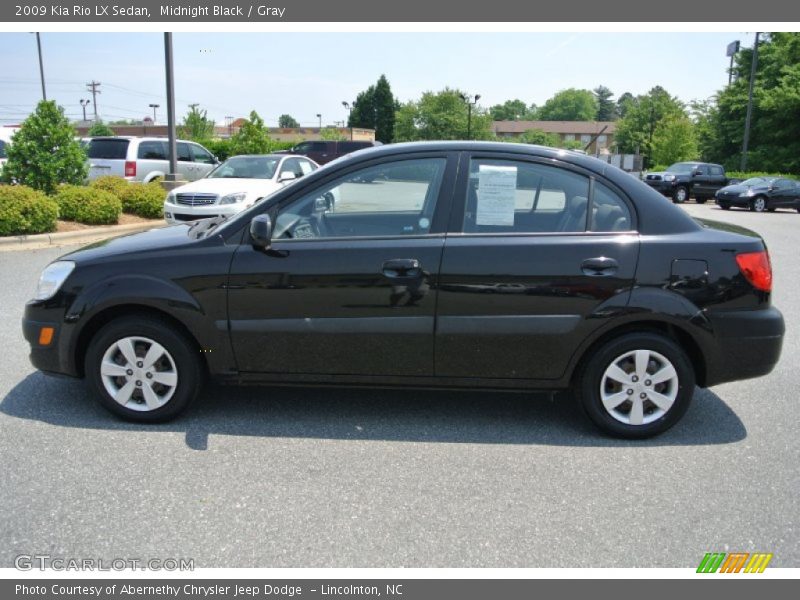 Midnight Black / Gray 2009 Kia Rio LX Sedan