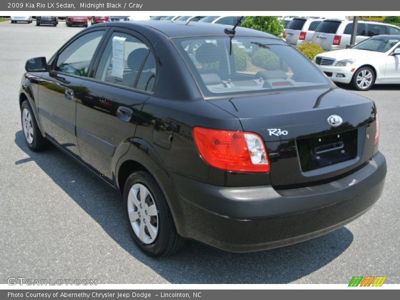 Midnight Black / Gray 2009 Kia Rio LX Sedan