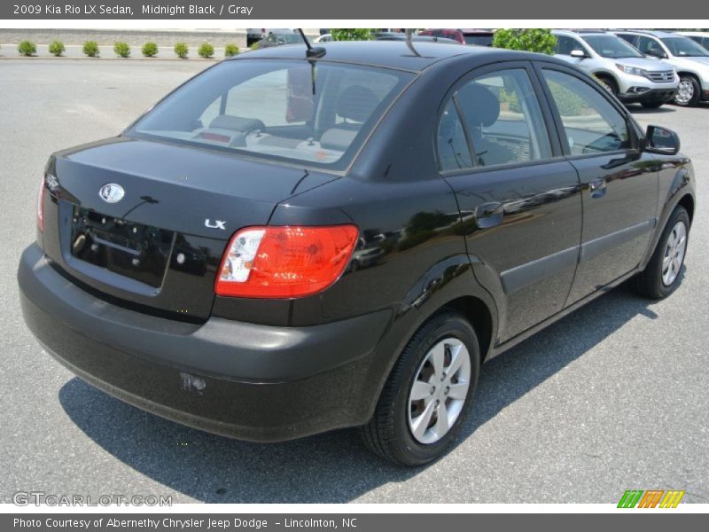 Midnight Black / Gray 2009 Kia Rio LX Sedan