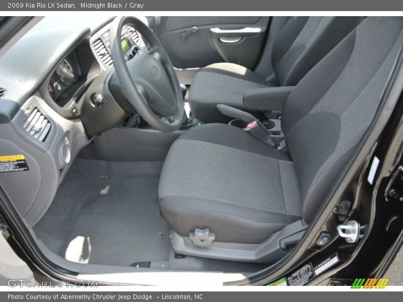 Midnight Black / Gray 2009 Kia Rio LX Sedan