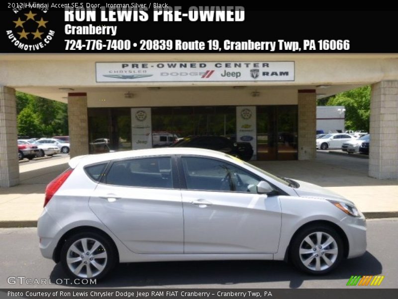 Ironman Silver / Black 2012 Hyundai Accent SE 5 Door