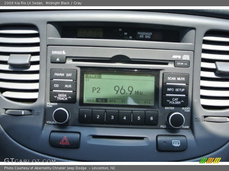 Midnight Black / Gray 2009 Kia Rio LX Sedan