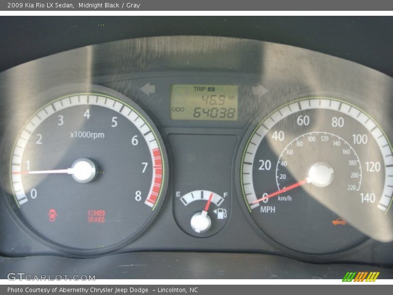 Midnight Black / Gray 2009 Kia Rio LX Sedan