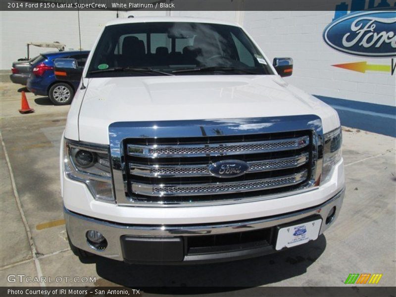 White Platinum / Black 2014 Ford F150 Lariat SuperCrew