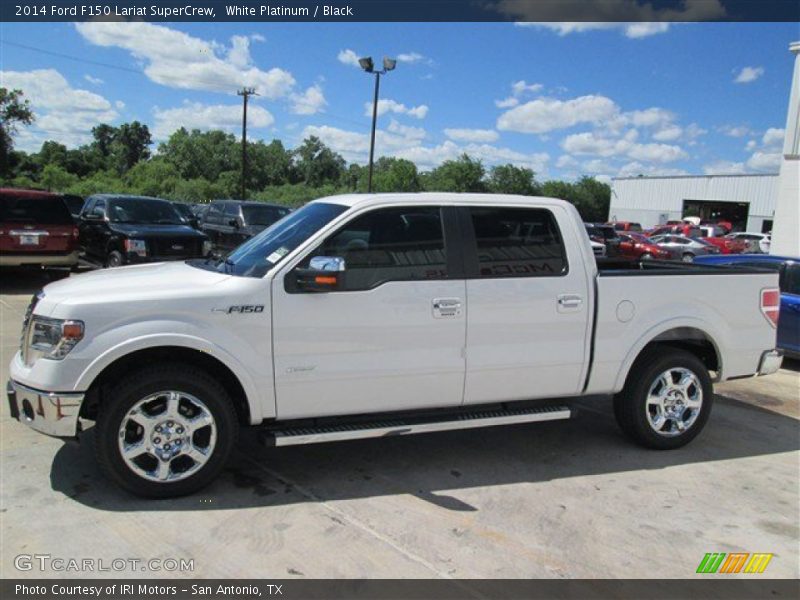 White Platinum / Black 2014 Ford F150 Lariat SuperCrew