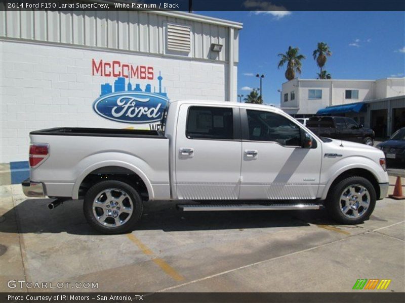 White Platinum / Black 2014 Ford F150 Lariat SuperCrew
