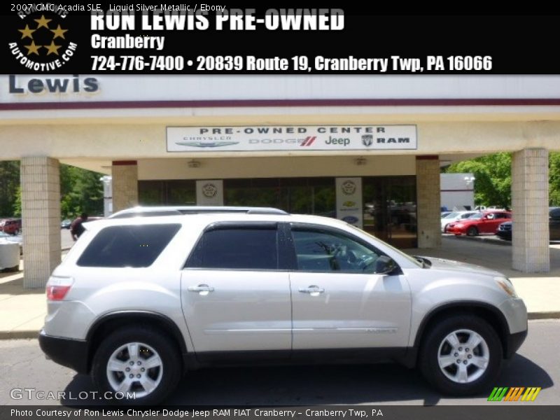 Liquid Silver Metallic / Ebony 2007 GMC Acadia SLE