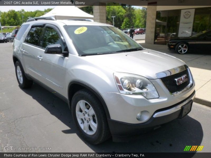 Liquid Silver Metallic / Ebony 2007 GMC Acadia SLE