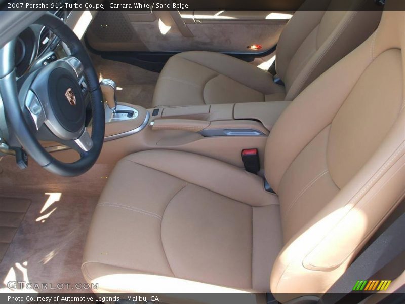 Carrara White / Sand Beige 2007 Porsche 911 Turbo Coupe
