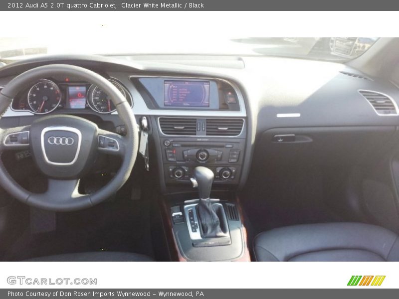 Glacier White Metallic / Black 2012 Audi A5 2.0T quattro Cabriolet