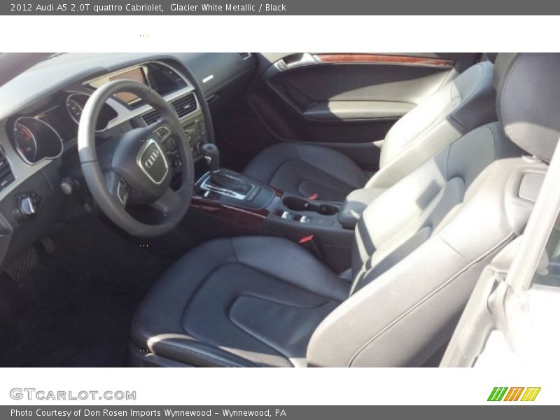 Glacier White Metallic / Black 2012 Audi A5 2.0T quattro Cabriolet