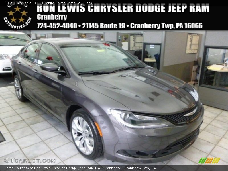 Granite Crystal Metallic / Black 2015 Chrysler 200 S