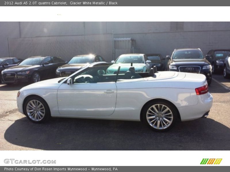 Glacier White Metallic / Black 2012 Audi A5 2.0T quattro Cabriolet