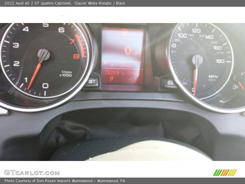 Glacier White Metallic / Black 2012 Audi A5 2.0T quattro Cabriolet