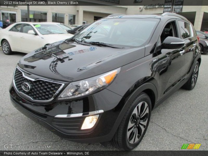 Black Cherry / Black 2012 Kia Sportage SX AWD