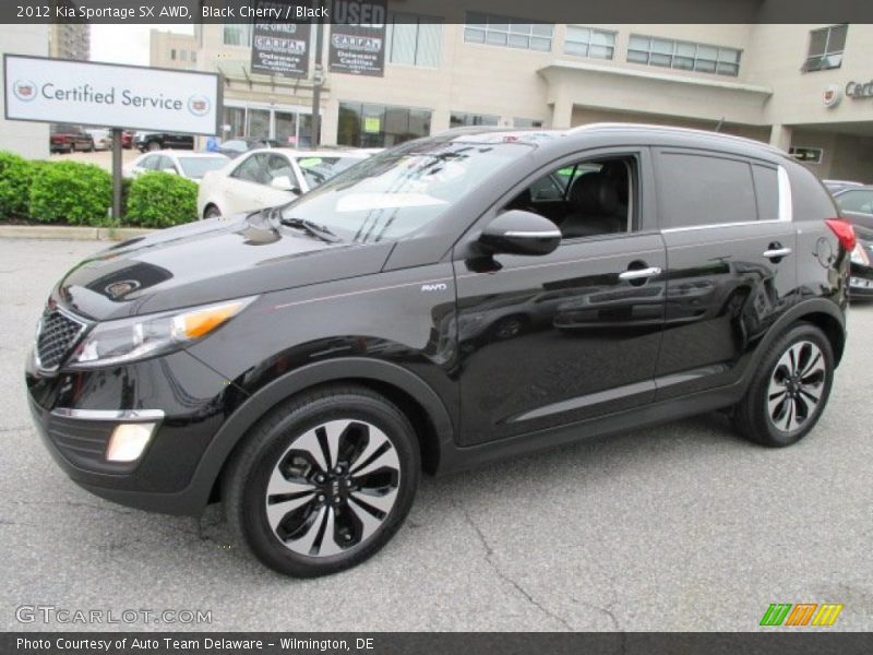 Black Cherry / Black 2012 Kia Sportage SX AWD