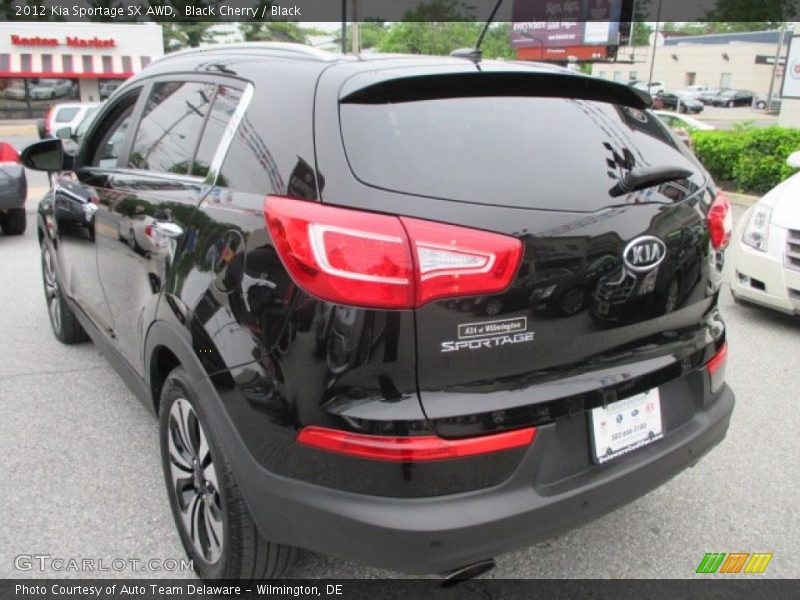 Black Cherry / Black 2012 Kia Sportage SX AWD