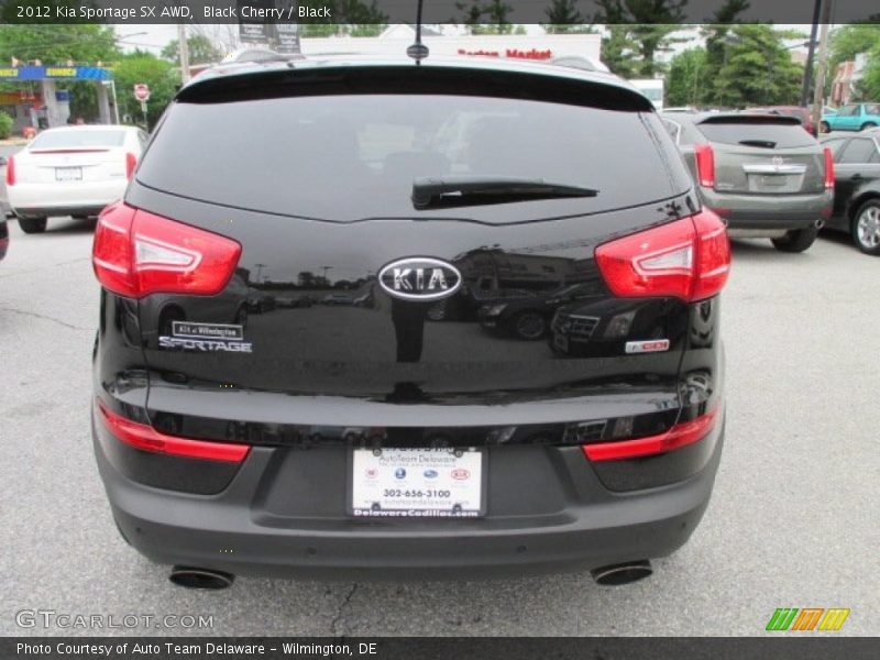 Black Cherry / Black 2012 Kia Sportage SX AWD
