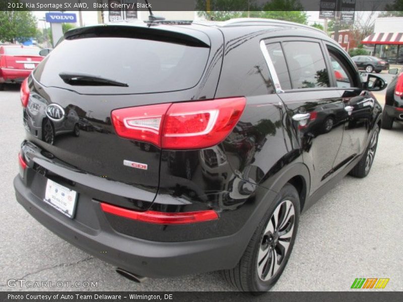 Black Cherry / Black 2012 Kia Sportage SX AWD