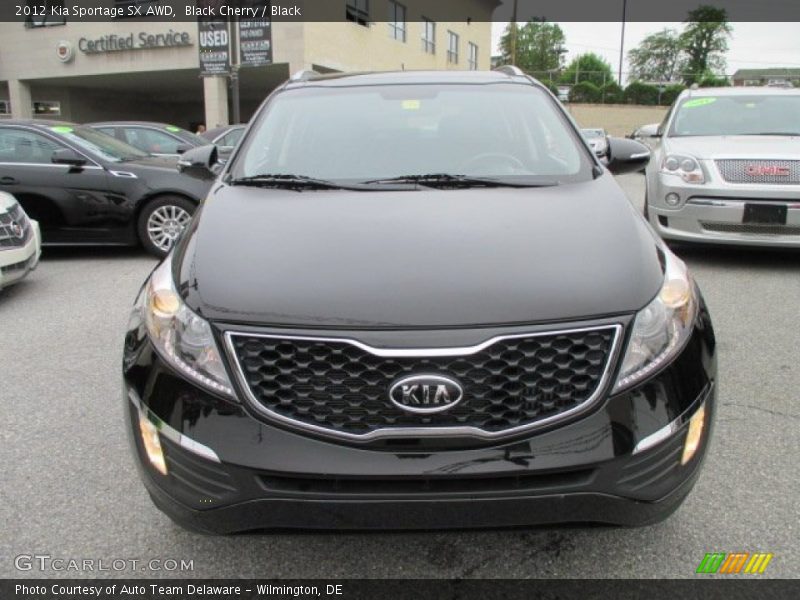 Black Cherry / Black 2012 Kia Sportage SX AWD