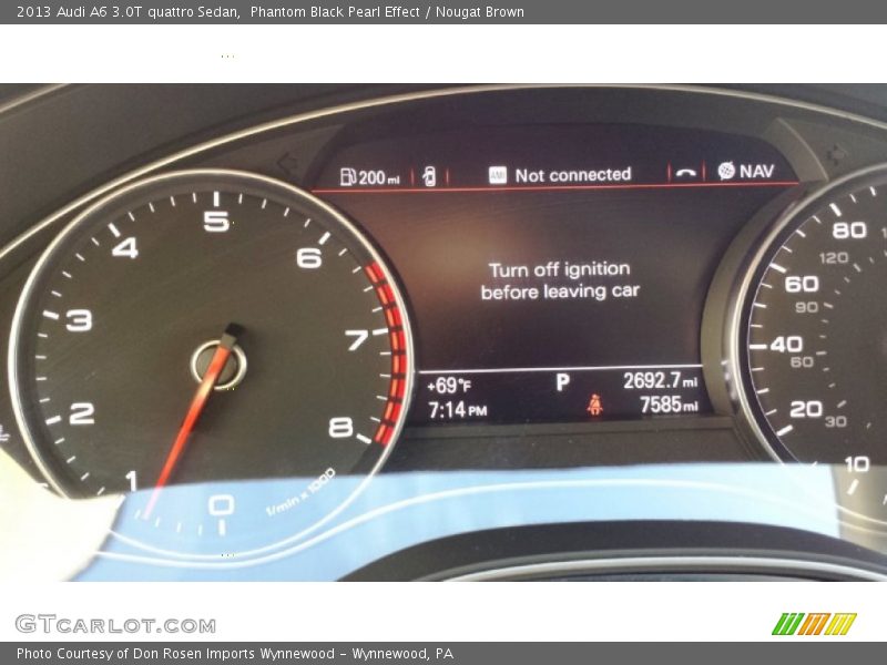 Phantom Black Pearl Effect / Nougat Brown 2013 Audi A6 3.0T quattro Sedan