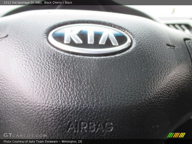 Black Cherry / Black 2012 Kia Sportage SX AWD