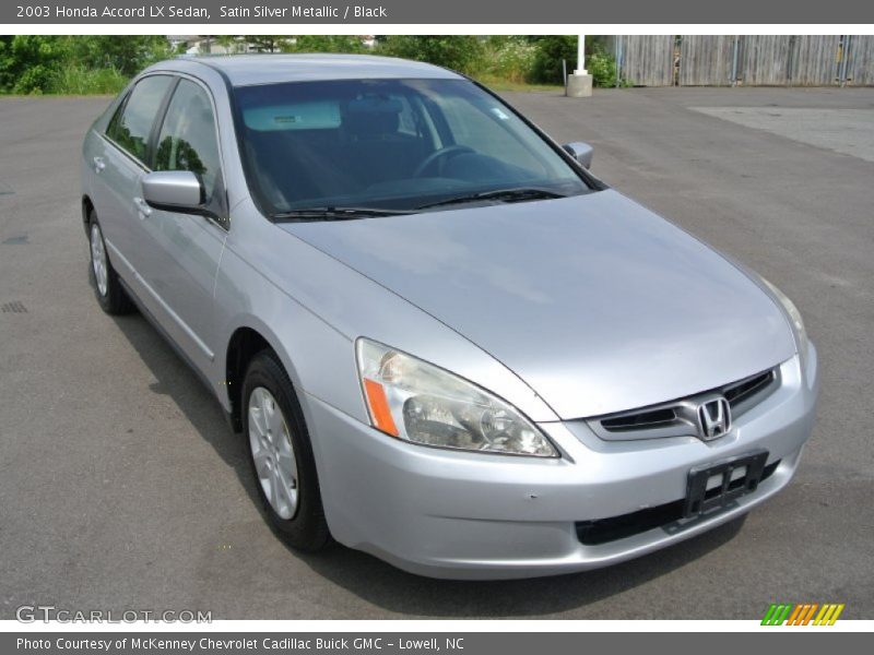 Satin Silver Metallic / Black 2003 Honda Accord LX Sedan