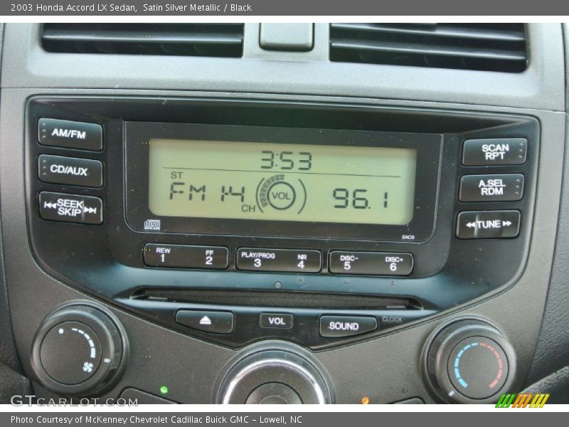 Satin Silver Metallic / Black 2003 Honda Accord LX Sedan