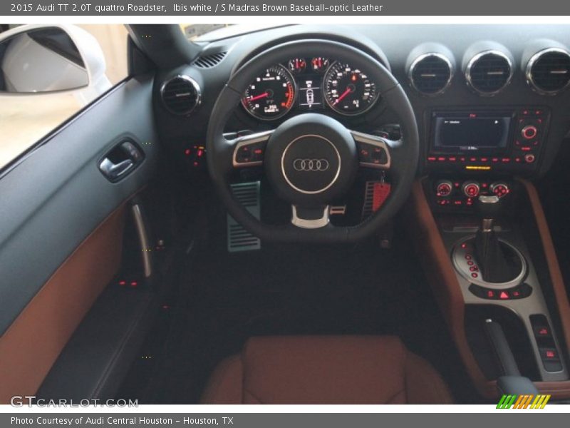 Ibis white / S Madras Brown Baseball-optic Leather 2015 Audi TT 2.0T quattro Roadster