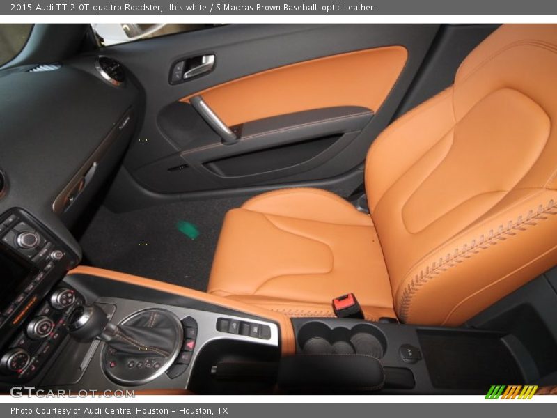 Ibis white / S Madras Brown Baseball-optic Leather 2015 Audi TT 2.0T quattro Roadster