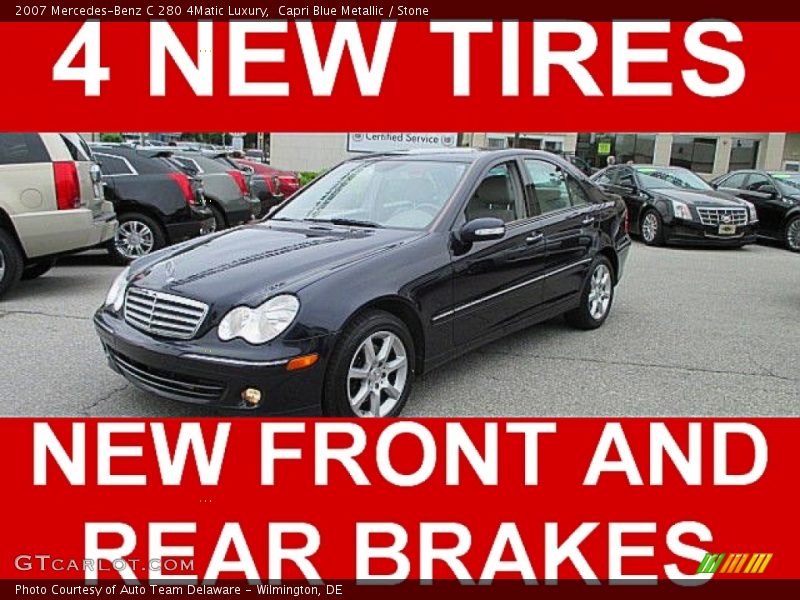 Capri Blue Metallic / Stone 2007 Mercedes-Benz C 280 4Matic Luxury