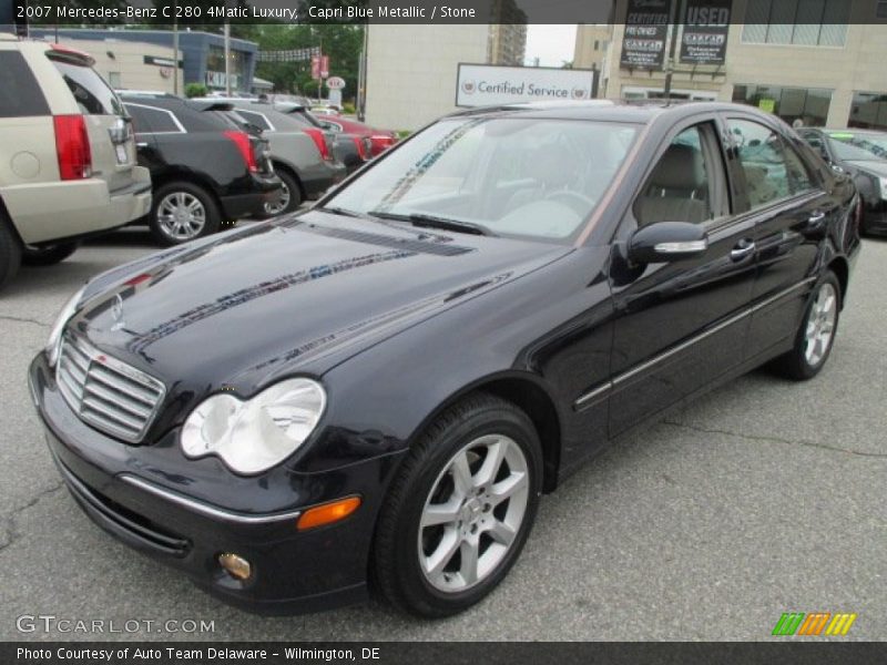 Capri Blue Metallic / Stone 2007 Mercedes-Benz C 280 4Matic Luxury