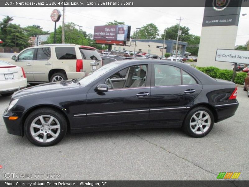 Capri Blue Metallic / Stone 2007 Mercedes-Benz C 280 4Matic Luxury