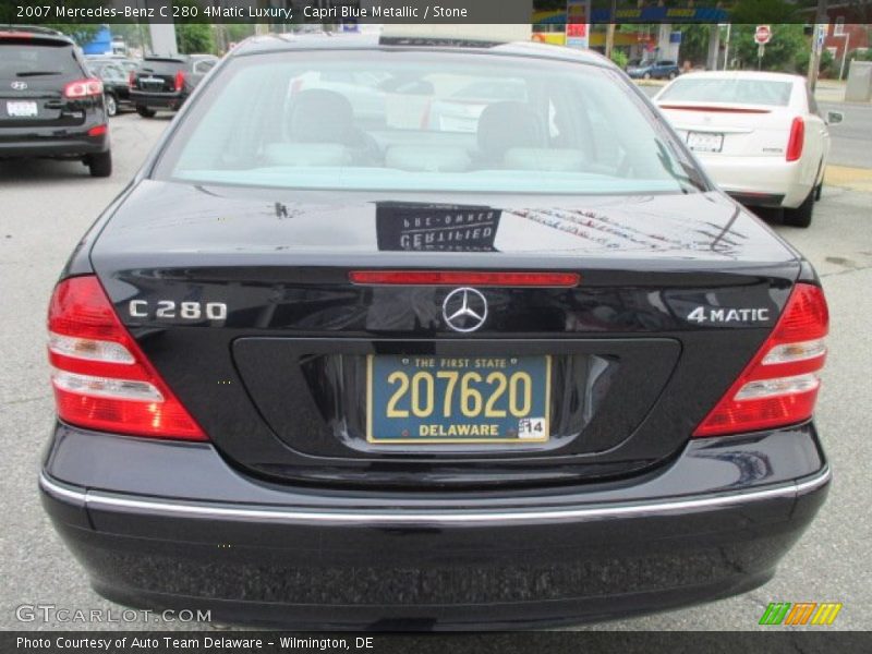 Capri Blue Metallic / Stone 2007 Mercedes-Benz C 280 4Matic Luxury