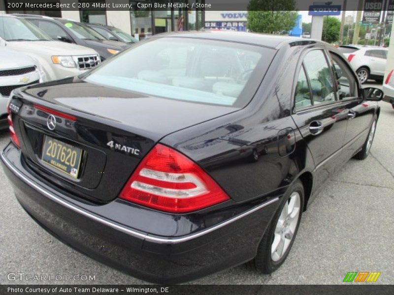 Capri Blue Metallic / Stone 2007 Mercedes-Benz C 280 4Matic Luxury